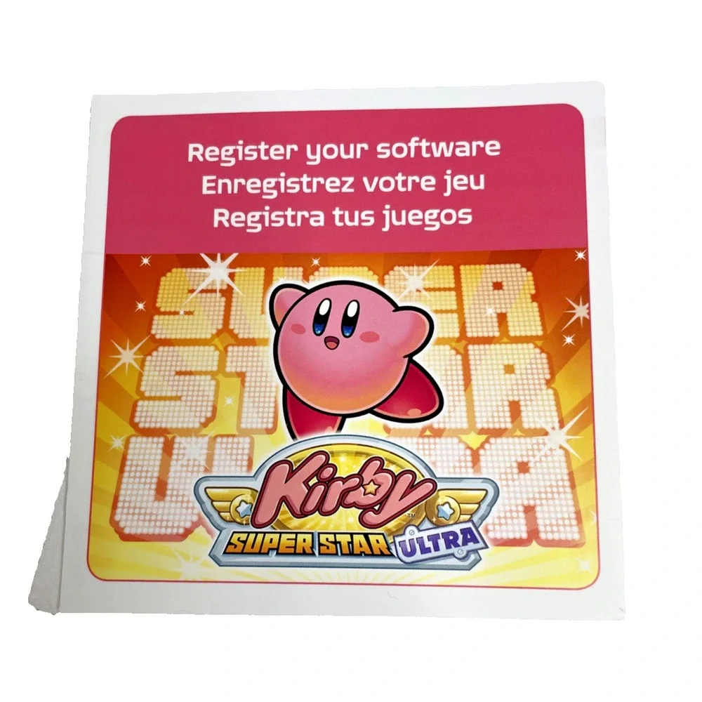 Nintendo DS Kirby Super Star Ultra Empty Case Manual Inserts Authentic OEM No Ga